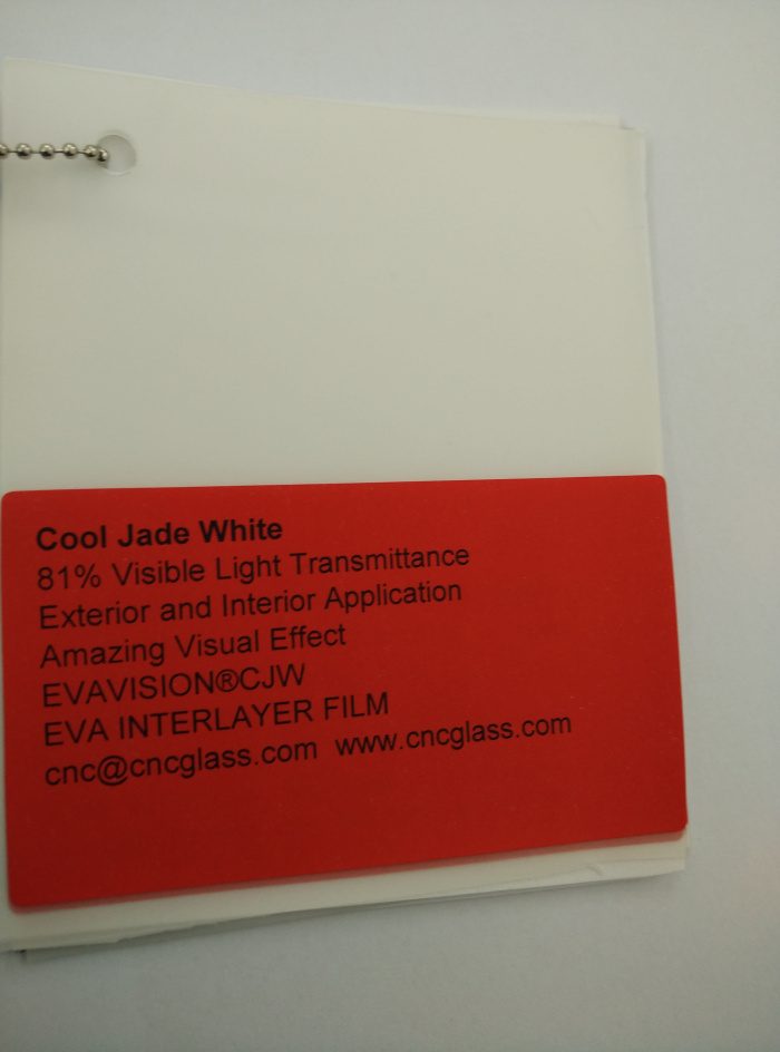 Cool Jade White Ethylene Vinyl Acetate Copolymer EVA interlayer film for laminated glass safety glazing (14)