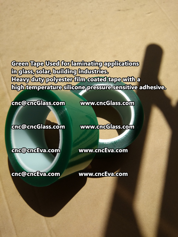 Green tape is made of Heavy duty polyester film coated tape with a high temperature silicone pressure sensitive adhesive (10)