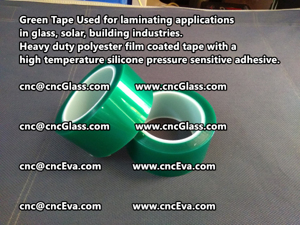 Green tape is made of Heavy duty polyester film coated tape with a high temperature silicone pressure sensitive adhesive (6)