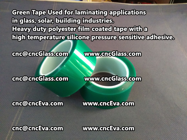 Green tape is made of Heavy duty polyester film coated tape with a high temperature silicone pressure sensitive adhesive (7)