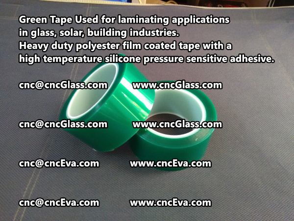 Green tape is made of Heavy duty polyester film coated tape with a high temperature silicone pressure sensitive adhesive (8)