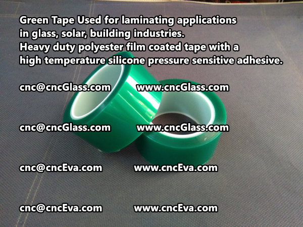 Green tape is made of Heavy duty polyester film coated tape with a high temperature silicone pressure sensitive adhesive (9)